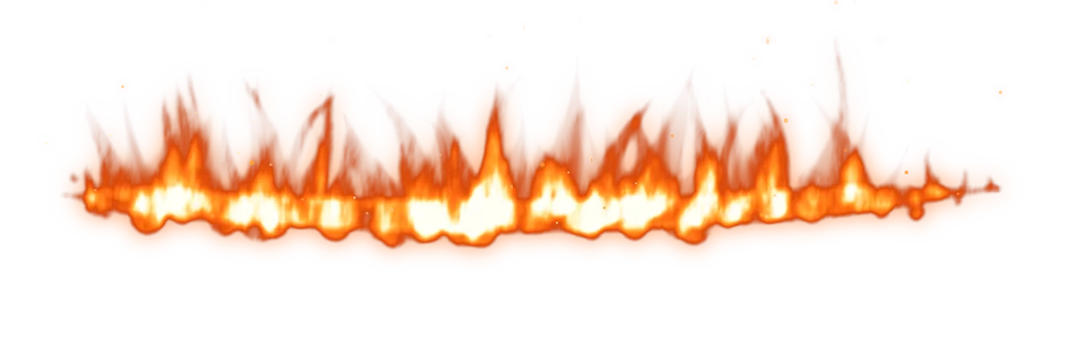 A wall of orange fire